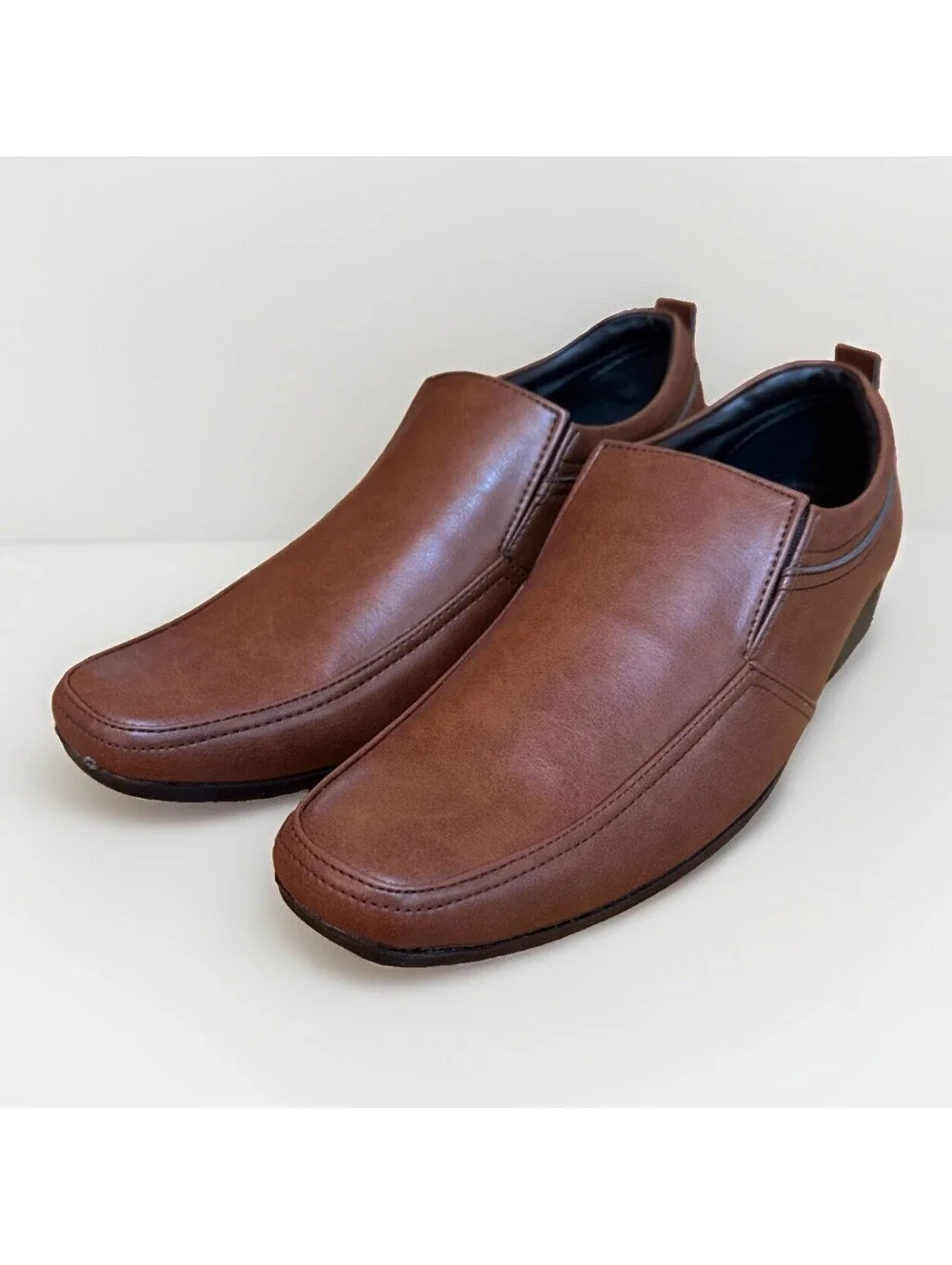 New Men’s Bata Brown Loafers Dress Shoes Size 43 US 10